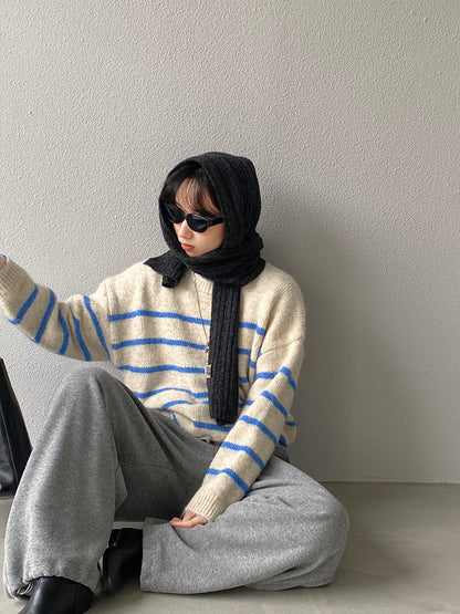 【cimz8925】實拍冬季復古圓領氣質針織毛衣251120