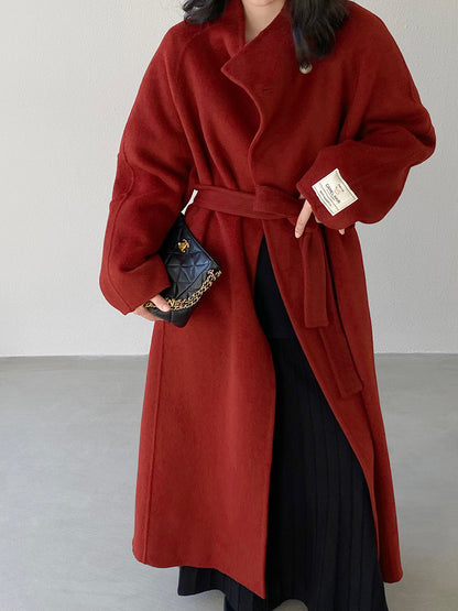 【cimz6616】實拍高級大氣厚款立領雙面羊毛呢大衣外套（羊毛100)251120