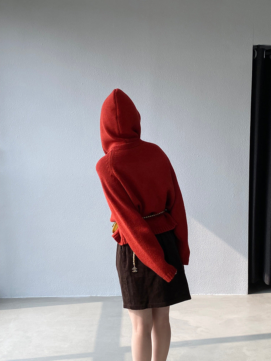 【cimz5935】實拍韓版復古針織戴帽+復古圓領針織開衫(羊毛5)251120