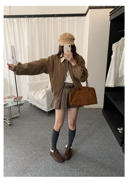 【H5489】實拍復古鋪棉保暖風衣外套251109