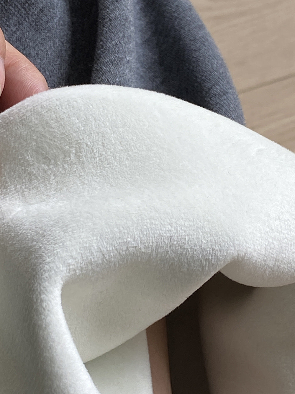 【Y82672】 實拍簡約寬鬆加絨保暖闊腿衛褲251023