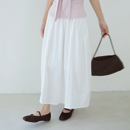 【LD11180】實拍夏季拼接纯色花苞裙260317