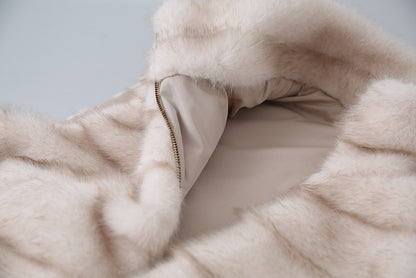 【LD11042】實拍皮毛一體立領拉鍊背心外套251202