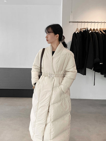 【cimz6386】實拍歐美大氣抗寒鎖温收腰氣質羽絨外套（白鴨絨90%)251120