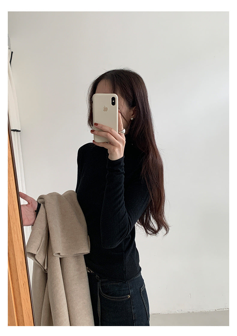 【H5481】實拍基礎6色堆堆領毛針織T恤251109