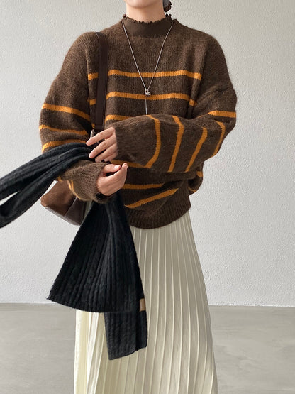 【cimz8925】實拍冬季復古圓領氣質針織毛衣251120