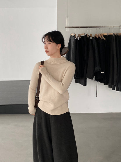 【cimz1190】實拍一體絨加絨加厚保暖小高領針織衫251120