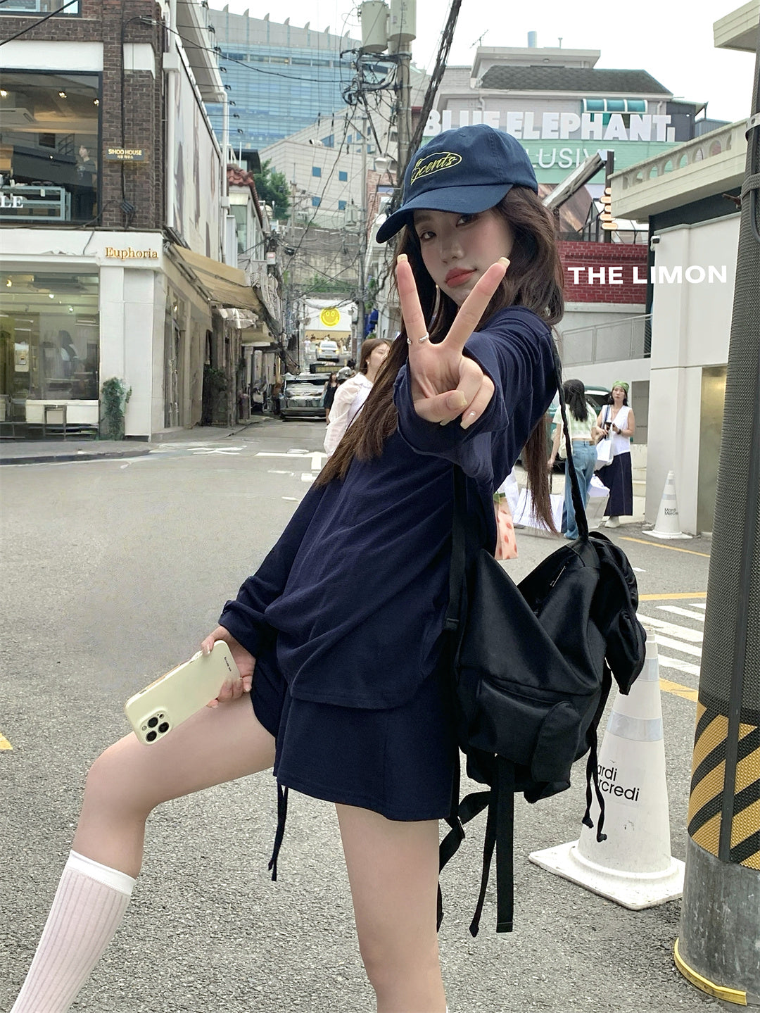 【L9008】實拍檸檬家休閒運動套裝 顯瘦上衣+寬鬆闊腿褲250901