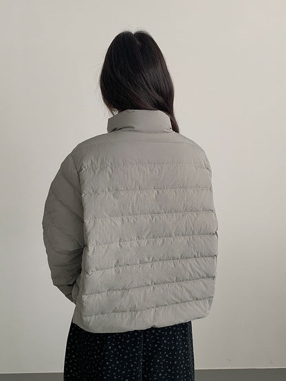 【LD11067】實拍簡約設計保暖立領含絨棉服外套（白鴨絨50%)
251209