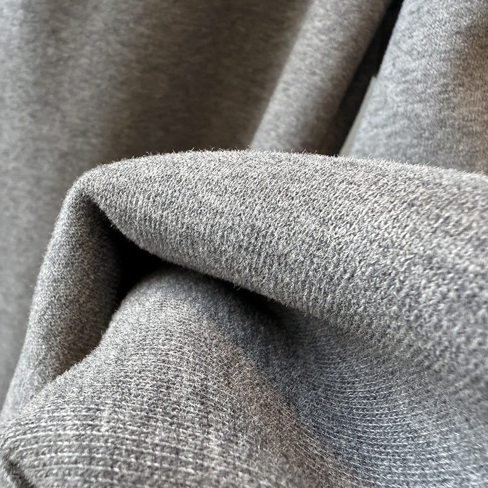 【Y82672】 實拍簡約寬鬆加絨保暖闊腿衛褲251023