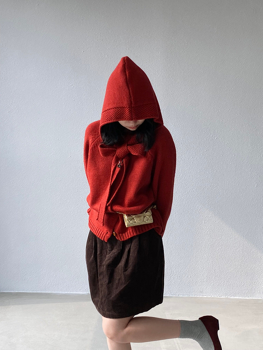 【cimz5935】實拍韓版復古針織戴帽+復古圓領針織開衫(羊毛5)251120