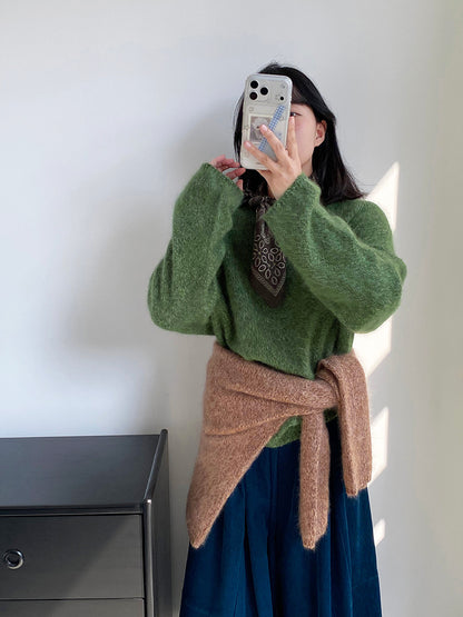 【cimz1373】實拍黑標奢柔雲朵 95羊毛5羊絨慵懶加厚針織毛衣251128