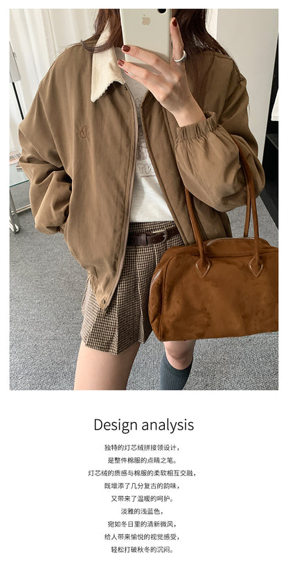 【H5489】實拍復古鋪棉保暖風衣外套251109