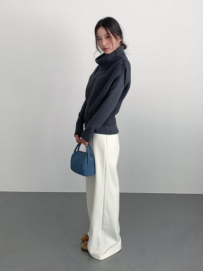 【LD11065】實拍半高領針織衫+針織背心251209