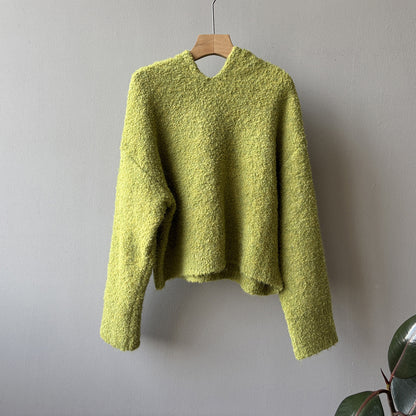 【Y2188】實拍冬季圈圈絨可愛連帽針織毛衣251106