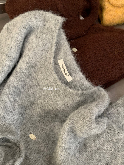 【L6873】實拍檸檬秋冬簡約軟糯保暖毛衣+針織手拎包251117