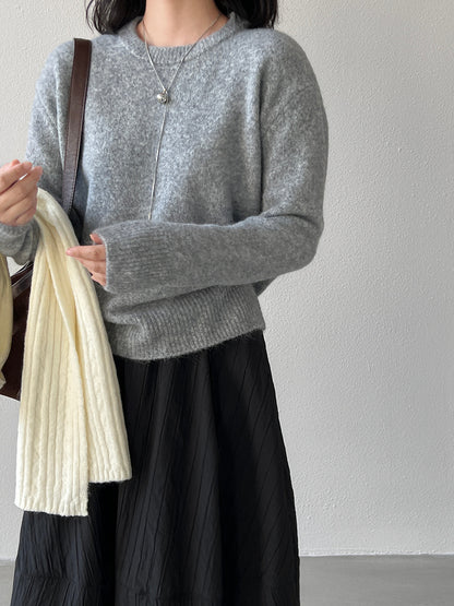 【cim5921】實拍冬季簡約保暖舒適針織毛衣（含羊毛5％）251114