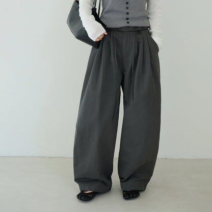 【LD11167】實拍春夏舒適高腰休閒西裝褲260309