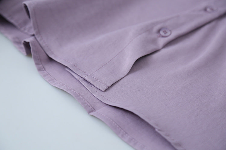 【LD3278】實拍小圓領長袖襯衫+條紋針織背心（分開下單）251103