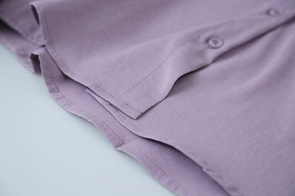 【LD3278】實拍小圓領長袖襯衫+條紋針織背心（分開下單）251103