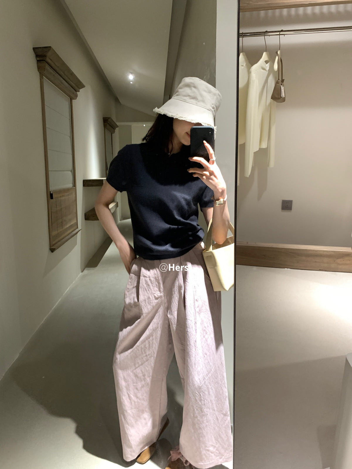 【hers20405】實拍HERS夏季簡約針織polo衫250505