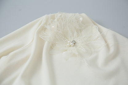 【LD3277】實拍立體花朵長袖一字領T恤251103