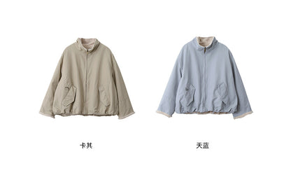 【LD11031】實拍冬天高級感加厚立領羊羔毛保暖夾克外套251124