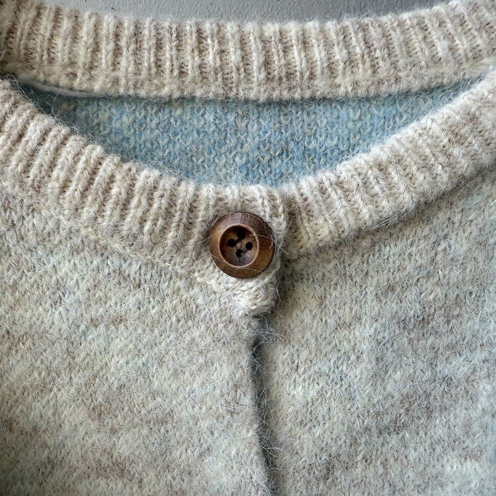 【YP6106】 實拍費爾島提花針織外套＋圍巾(含羊毛3%) 251023