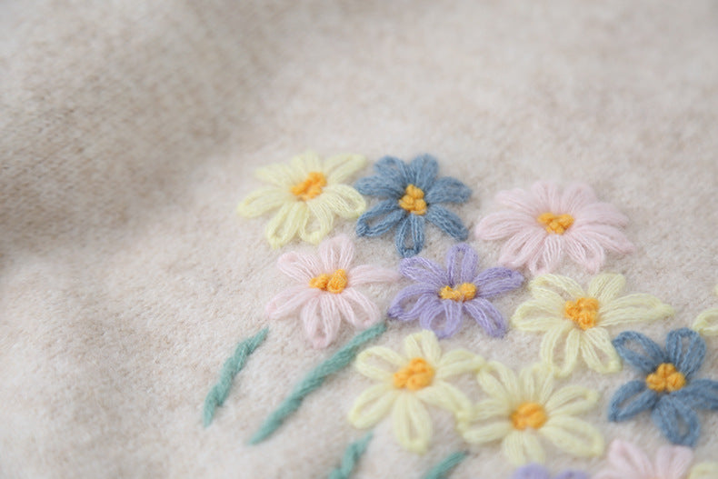 【LD11038】實拍立體小花針織衫251202