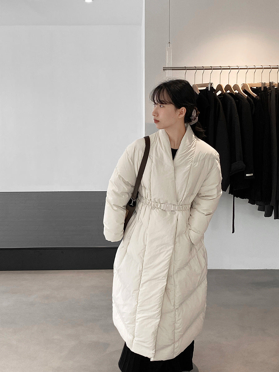 【cimz6386】實拍歐美大氣抗寒鎖温收腰氣質羽絨外套（白鴨絨90%)251120