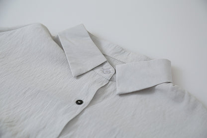 【LD11298】韓系慵懶鬆弛感☁️百搭小馬刺繡薄款純色長袖襯衫260519