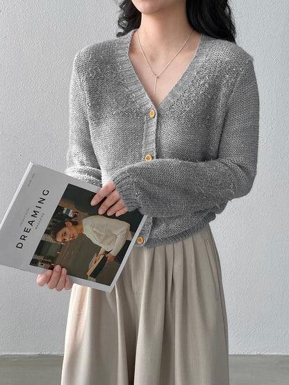 【cimz80905】實拍早春法式溫柔☁️軟糯親膚薄款針織小外套260311