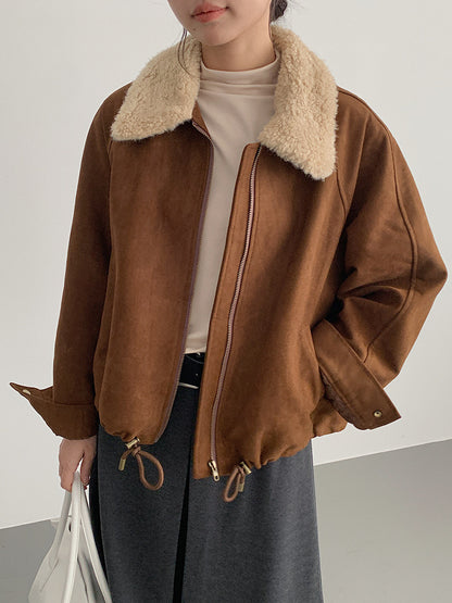 【LD3298】實拍冬季必備厚款短款麂皮絨機車外套251103