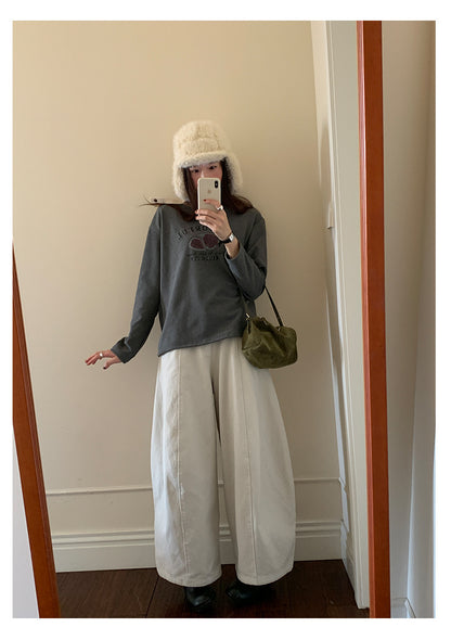 【H5497】實拍德絨加厚磨毛長袖T恤251118