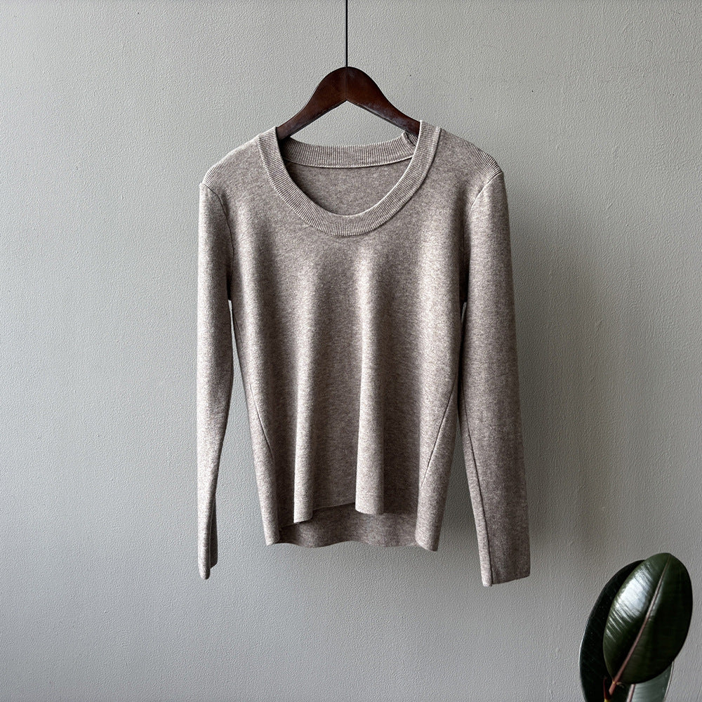 【Y275】實拍冬季U領長袖針織衫251106