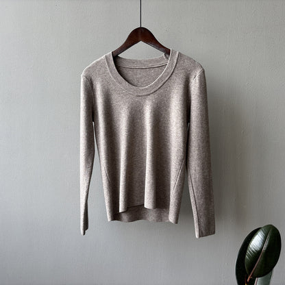 【Y275】實拍冬季U領長袖針織衫251106