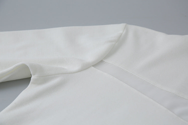 【LD11024】實拍氣質網紗拼接加絨半高領長袖T恤251124