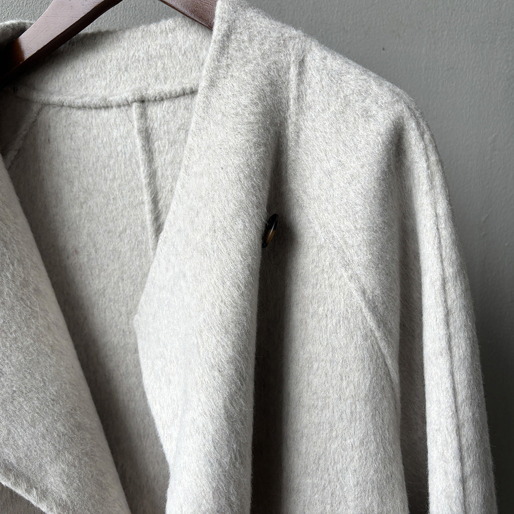 【Y8511】實拍高級感立領羊毛呢大衣外套（棉羊毛52%)251106