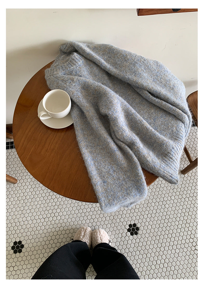 【H5505】實拍復古氣質花紗加厚針織毛衣251118