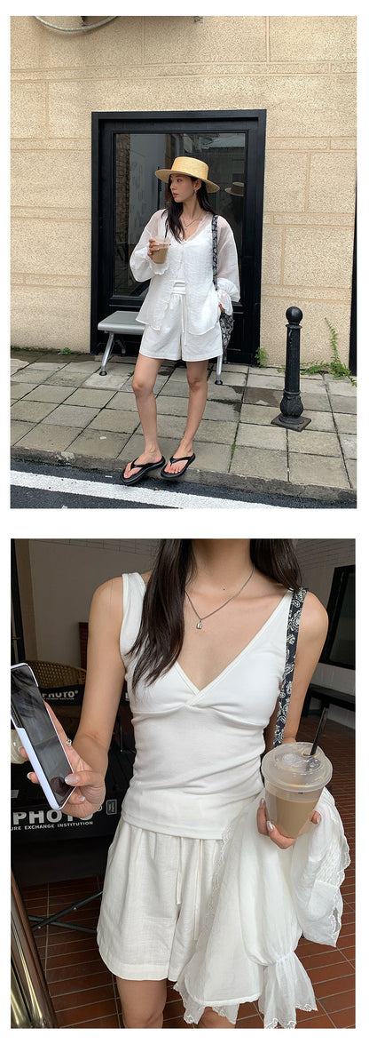 【H5255】實拍夏天修身無袖針織背心250513