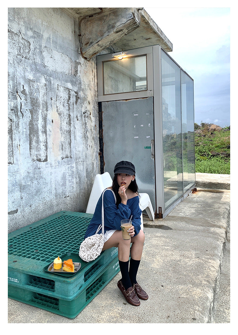 【H5387】實拍韓版設計顯瘦開叉裙褲(內有安全褲）250902