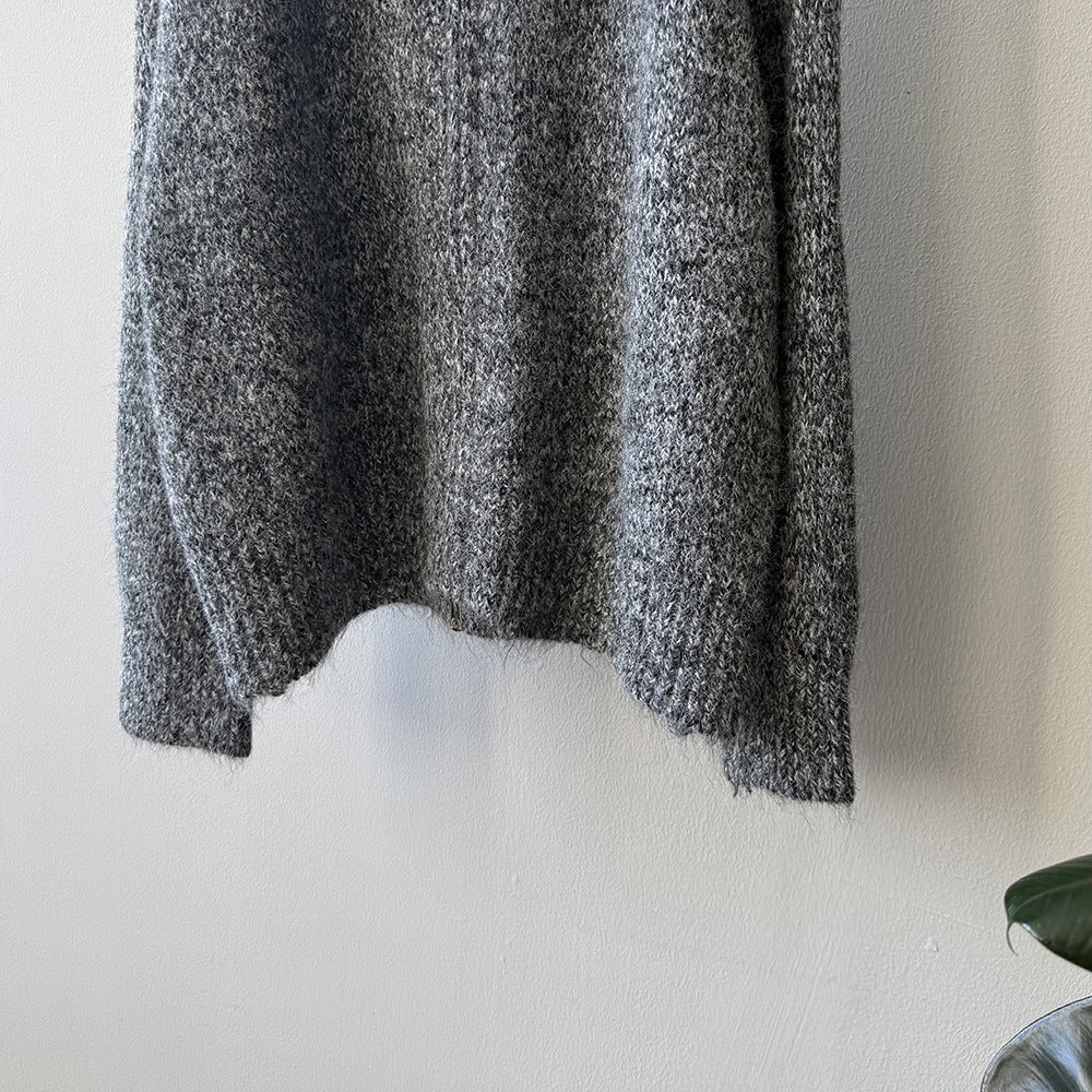 【YP1042】 實拍軟糯寬鬆高領針織毛衣外套(含羊毛4%) 251023