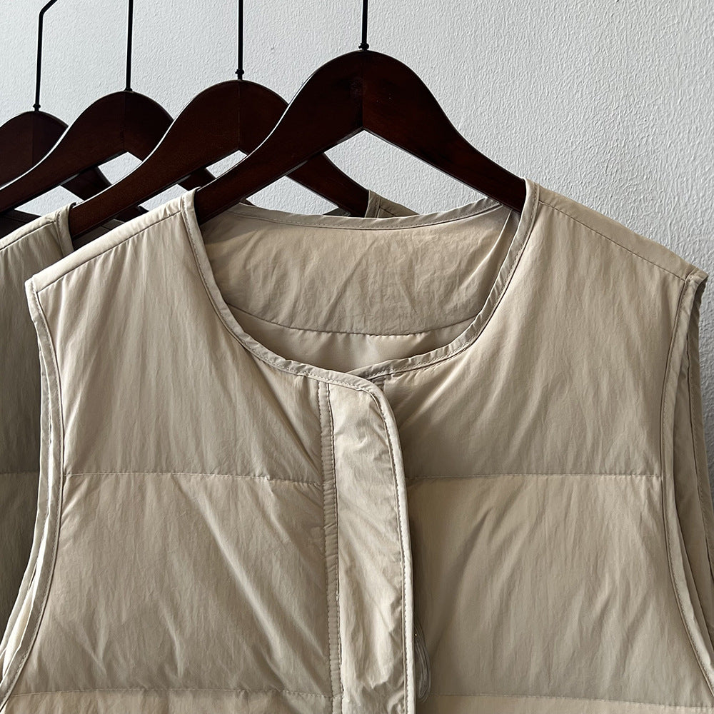 【Y80882】 實拍保暖白鴨絨50%羽絨背心251023