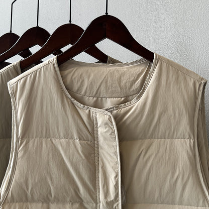 【Y80882】 實拍保暖白鴨絨50%羽絨背心251023