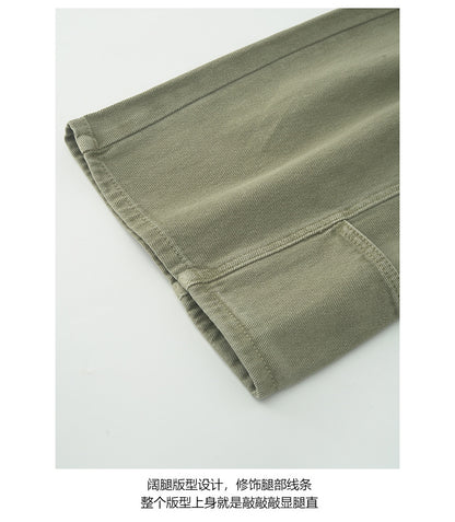 【H5437】實拍S~XL美式甜酷重工洗舊彎刀牛仔褲250916