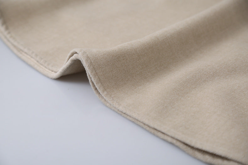 【LD11070】實拍氣質毛呢A字傘裙＋腰帶251209