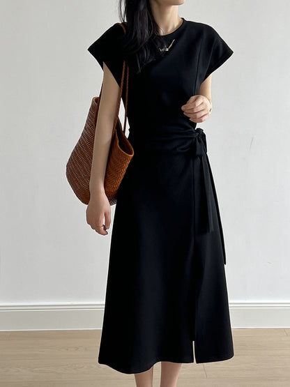 在台現貨【Y695】實拍韓國夏天開衩綁帶棉質洋裝