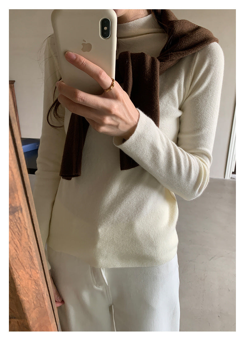【H5503】實拍基礎純色半高領針織衫251118