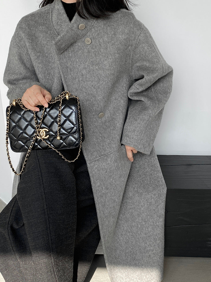 【cimz629065】實拍高級感貴氣重磅氣質羊毛桑蟬絲大衣外套251128