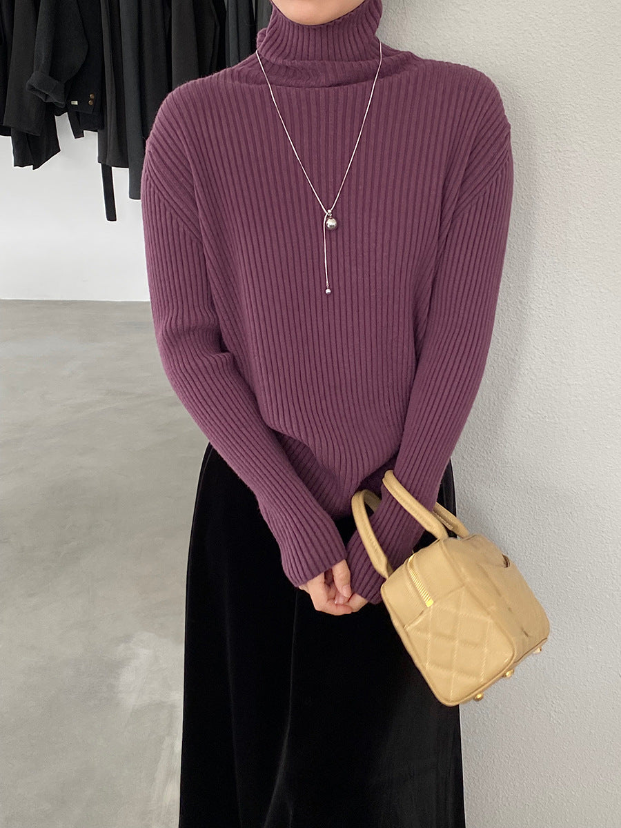 【cimz1388】實拍高領加厚高級感針織毛衣251128